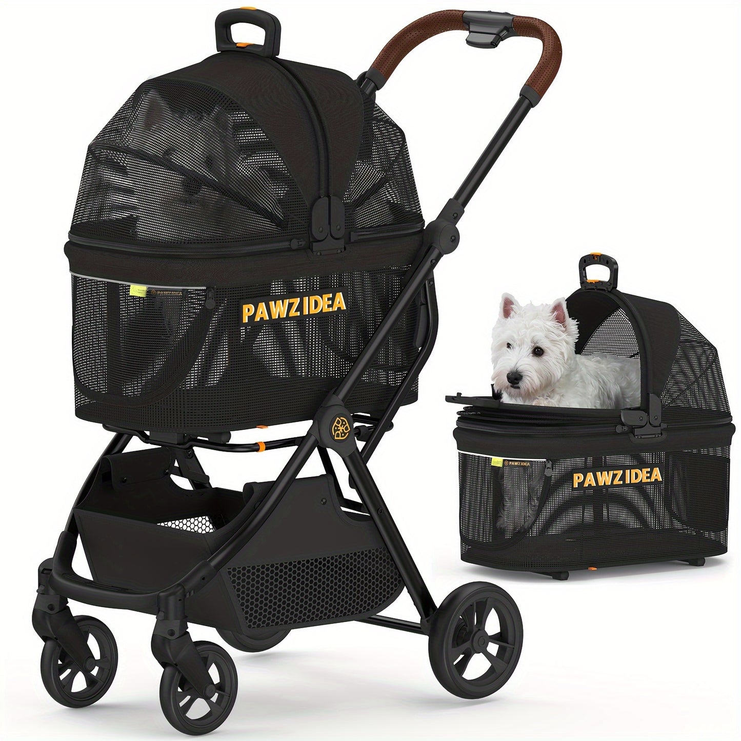 4-in-1 Pet Stroller Travel System for Small to Medium Dogs & Cats