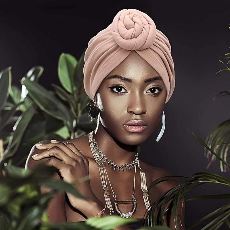 3pcs African Turban for Women Knot Pre-Tied Bonnet