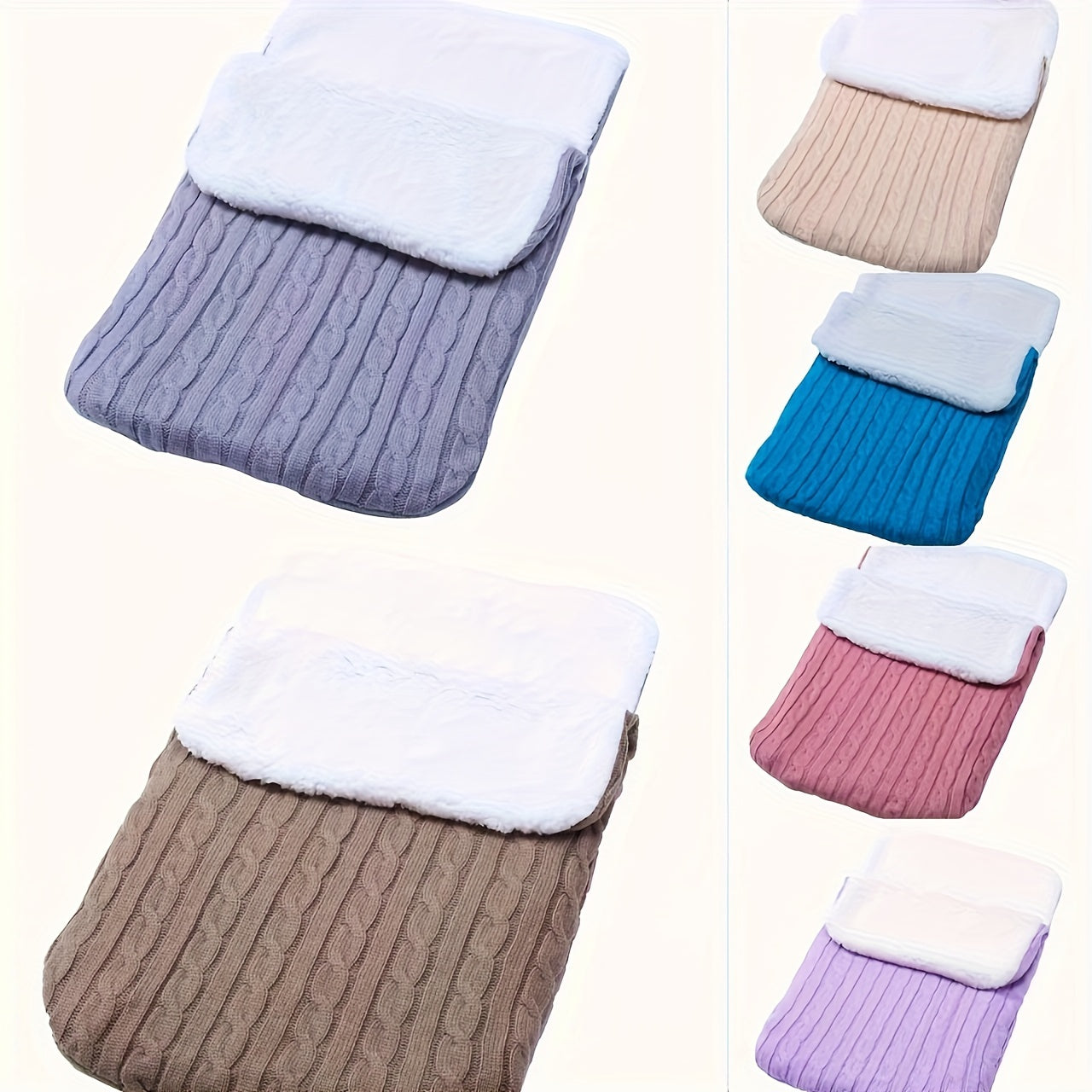 Baby's Fleece Sleeping Bag, Thick Knitted, Warm