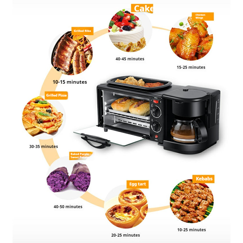3-in-1 Multifunctional Kitchen Appliance: 1200W High-Power.