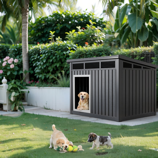 XXL Resin Dog Shelter with Ventilated Roof 3 sizes