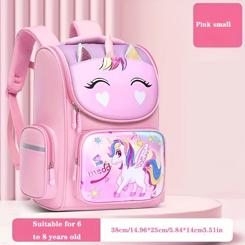 1pc Girl's Spine-protecting Schoolbag, Ultra-light Backpack.