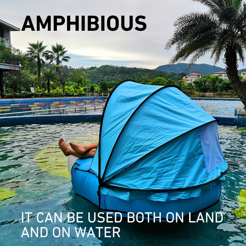 Inflatable Air Sofa with Sun-Shade Waterproof.