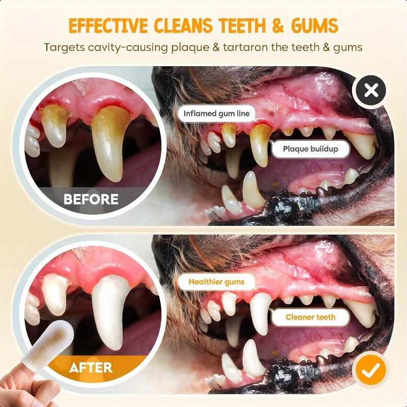 Pet Teeth Cleaning Wipes for Dogs and Cats