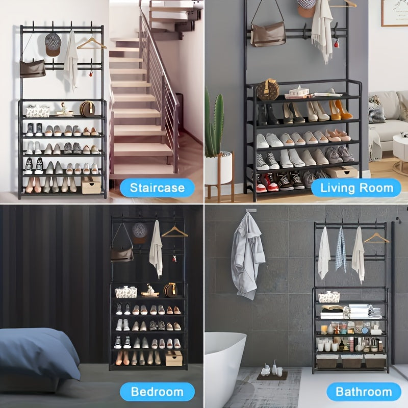 1pc Versatile 4/5 Tier Coat Rack with Shoe Shelf Read More.