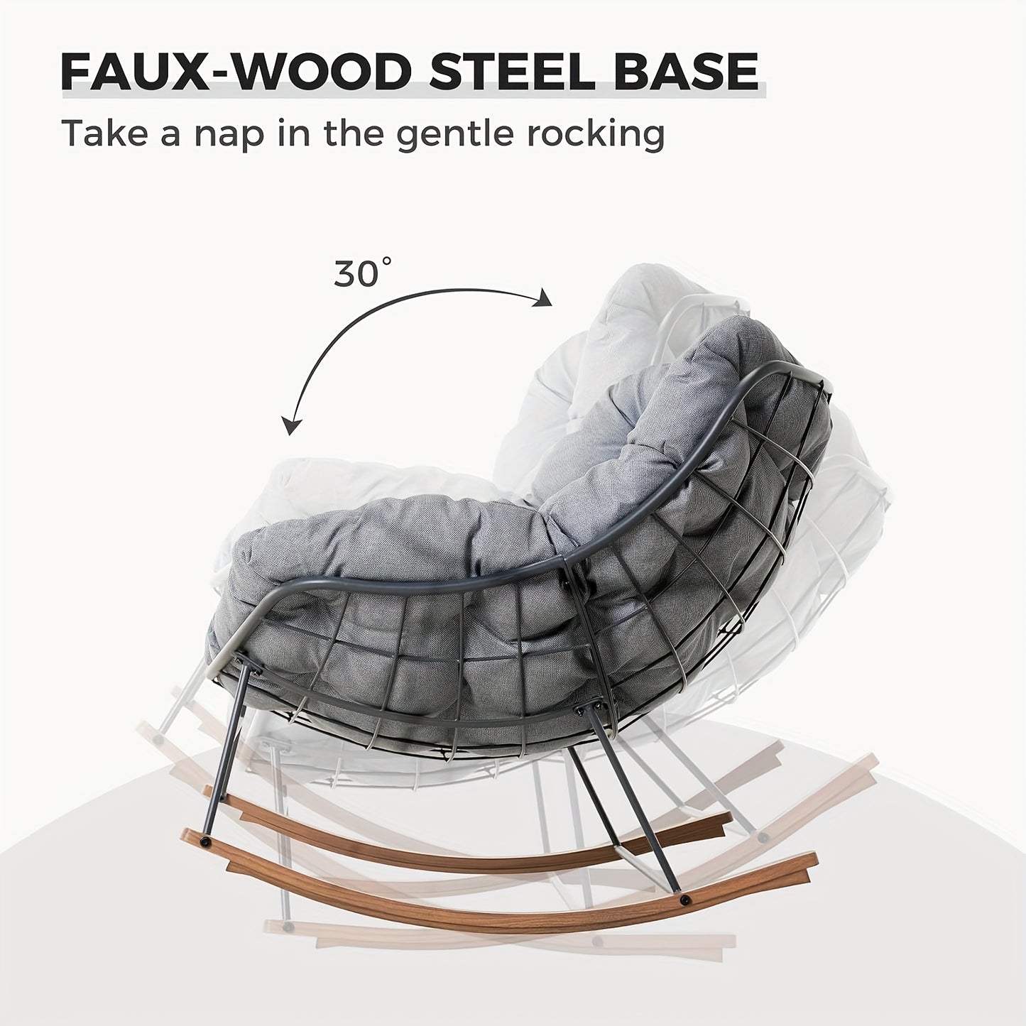 2-Person Oversized Rocking Chair