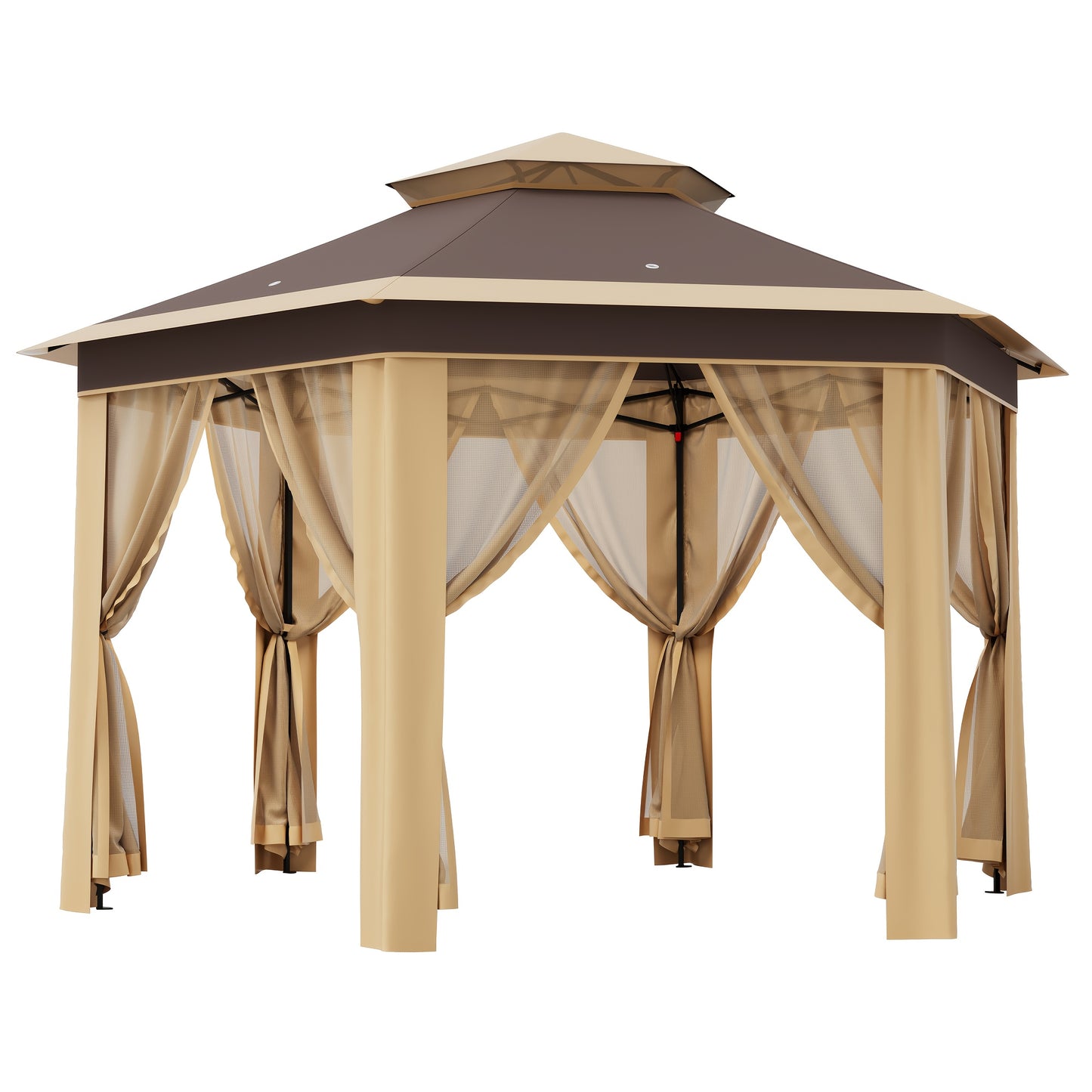 Pop Up Gazebo with Zippered Mesh Sides 13' x 13'