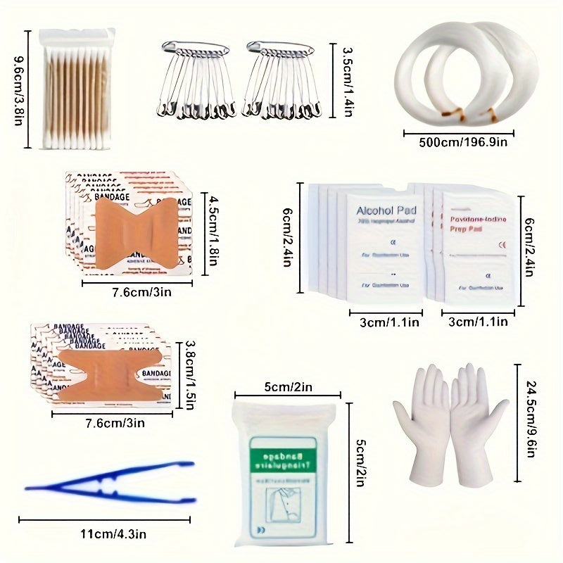 250 Piece First Aid Kit W/ Compatible Bag And Emergency Tent,
