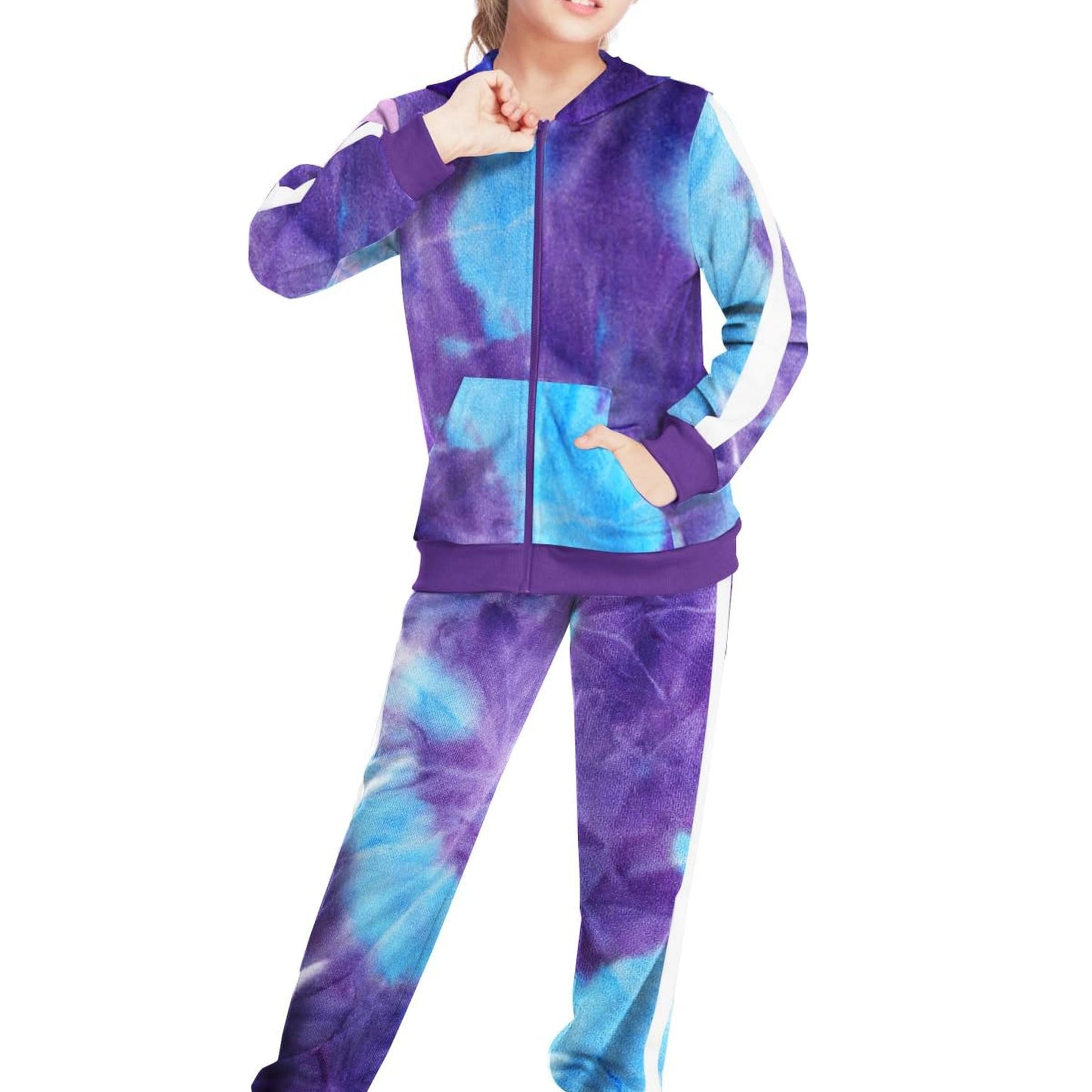 Girls' Jogging Set 2 Piece Athletic Sweatshirt and, Sweatpants