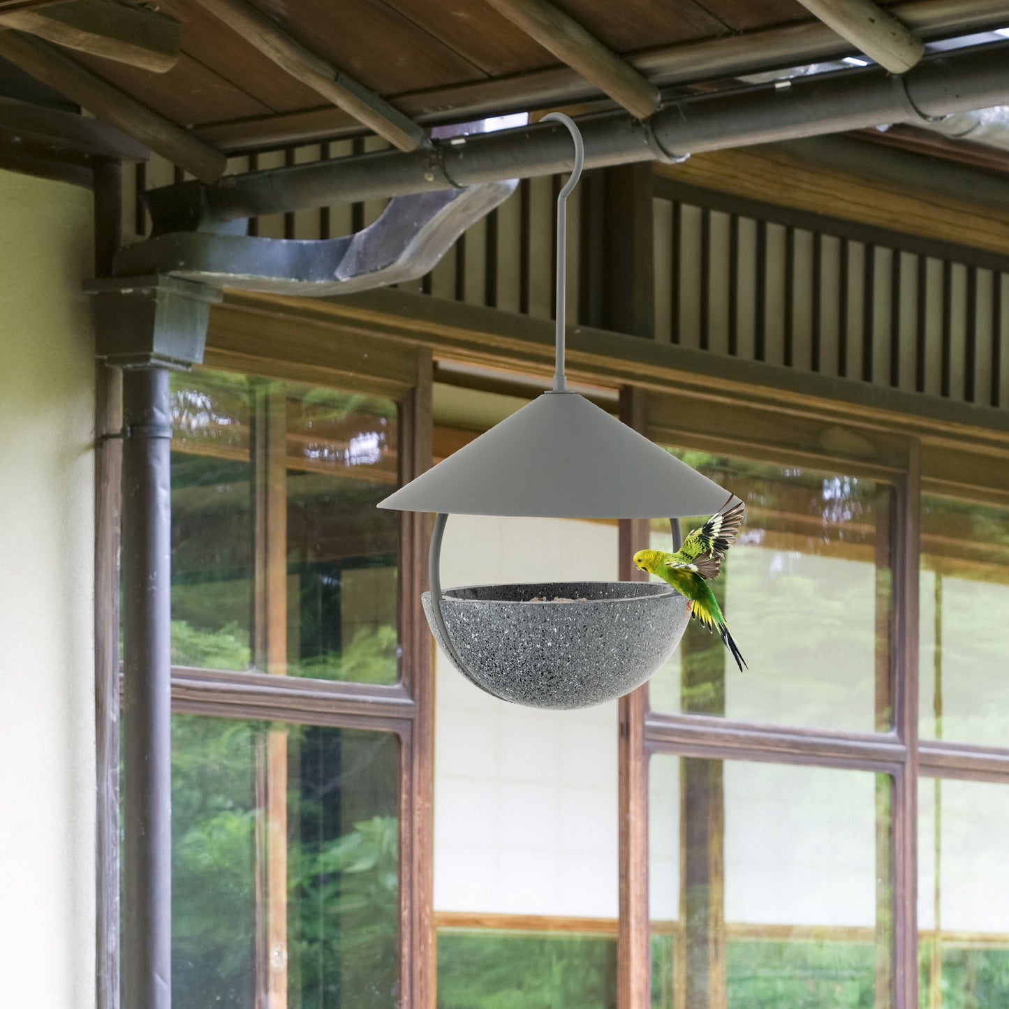 Outdoor Dome Metal Bird Feeder / Bath,