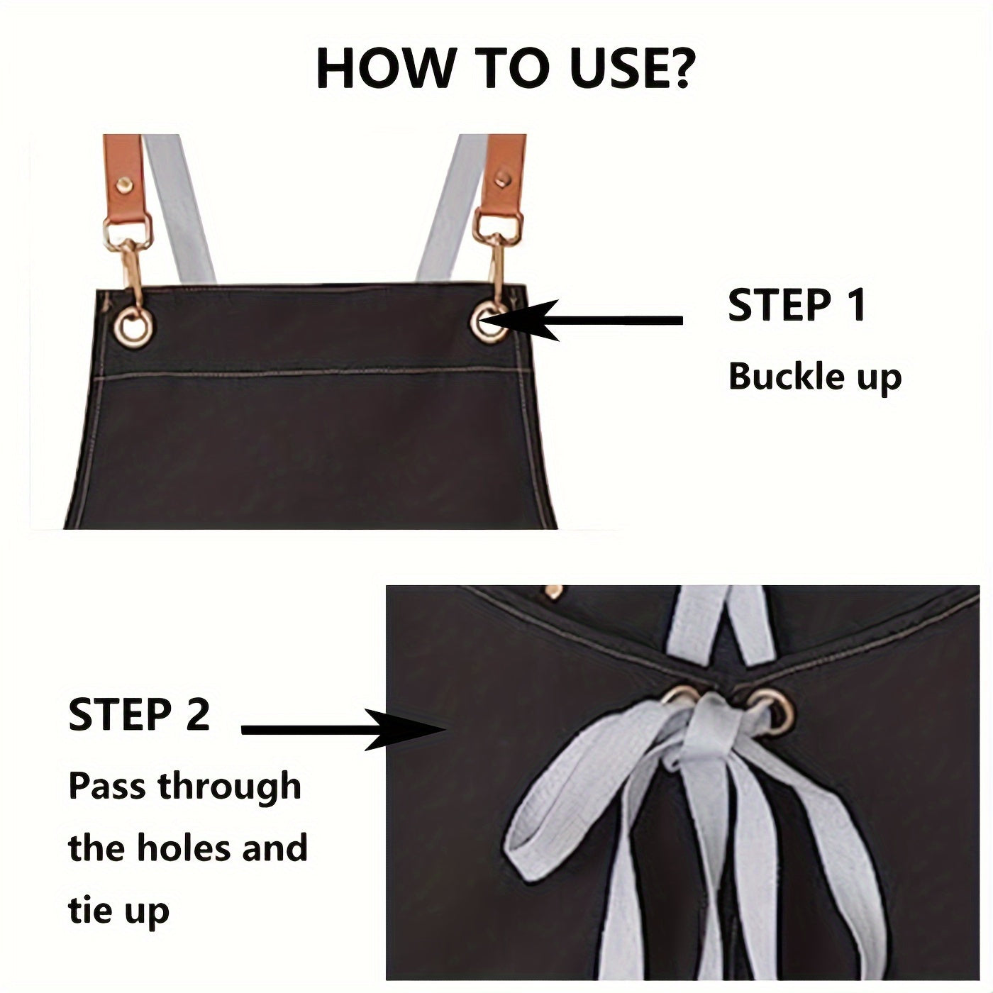 1 piece waterproof and oil resistant apron with pockets