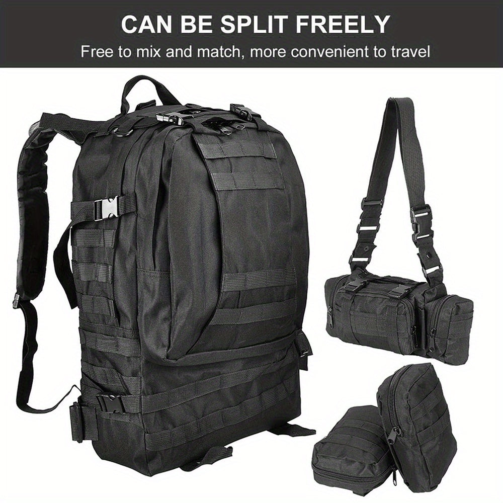 60L Black Large Outdoor Detachable Backpack See More.