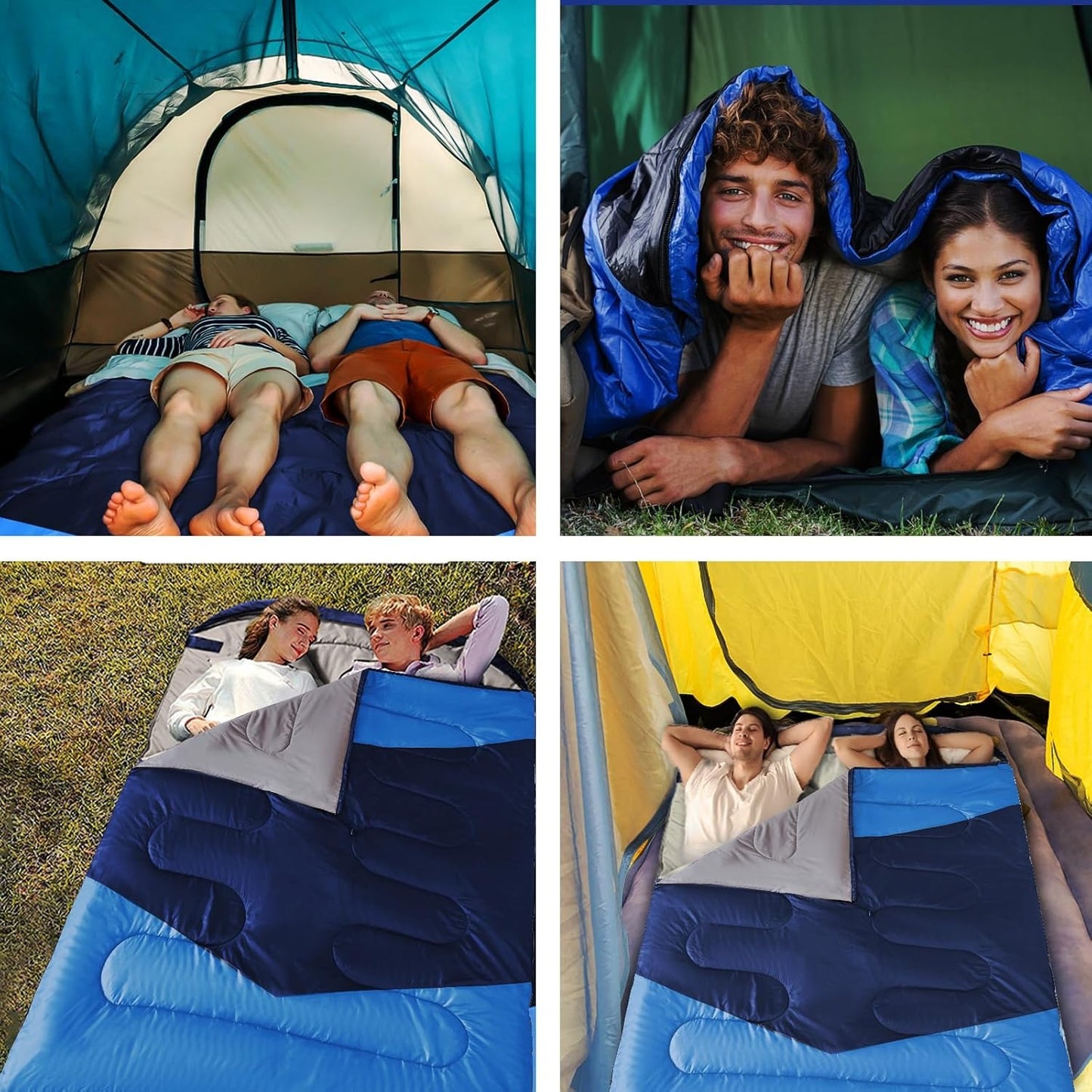 Double Sleeping Bag, with 2 Pillows, Queen Size XL.