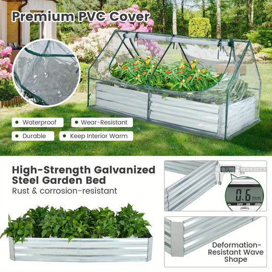 6FT x 3FT x 3FT Raised Garden Bed with Greenhouse, See More.