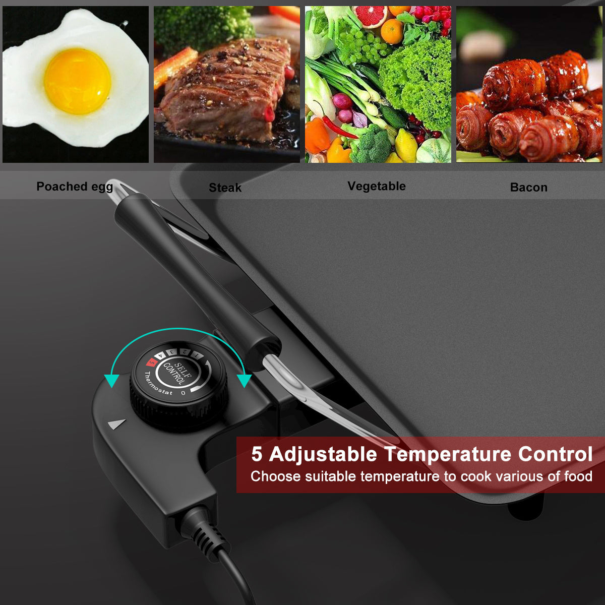 35" Electric Griddle Large Cooking Plate Read More.