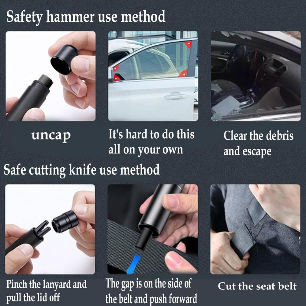 4-Piece Emergency Car Safety Hammer
