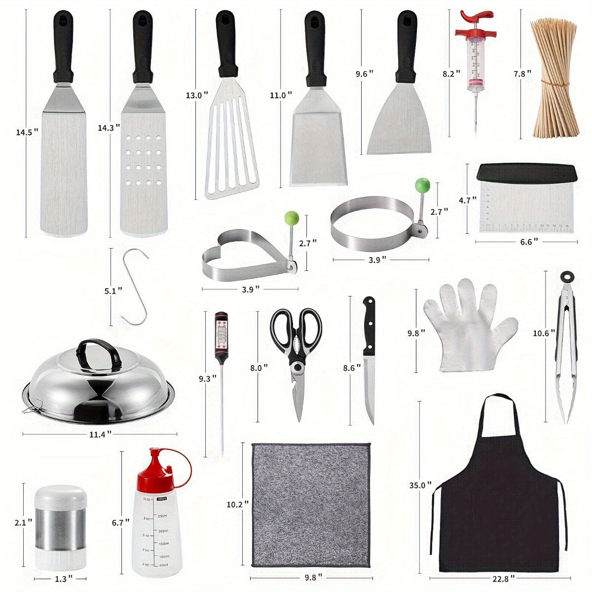 245-Piece Griddle Accessories Kit for Grills.