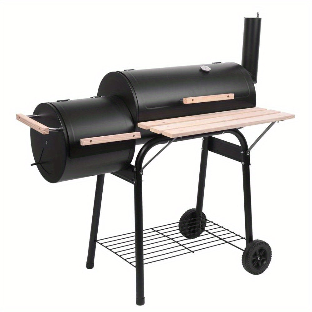 Heavy Duty Portable BBQ Grill and Offset Smoker