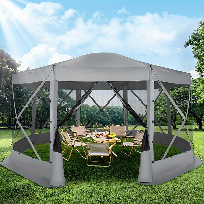 1pc 15x15ft Pop-Up Gazebo Tent with Mosquito Netting Canopy Shelter