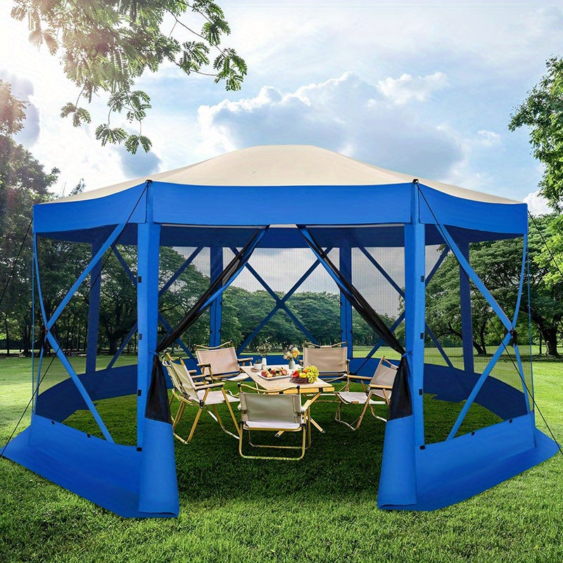 1pc 15x15ft Pop-Up Gazebo Tent with Mosquito Netting Canopy Shelter