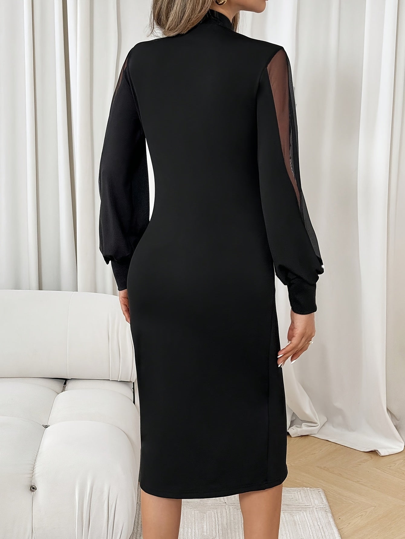 Elegant Black Maxi Dress. Fall Fashion