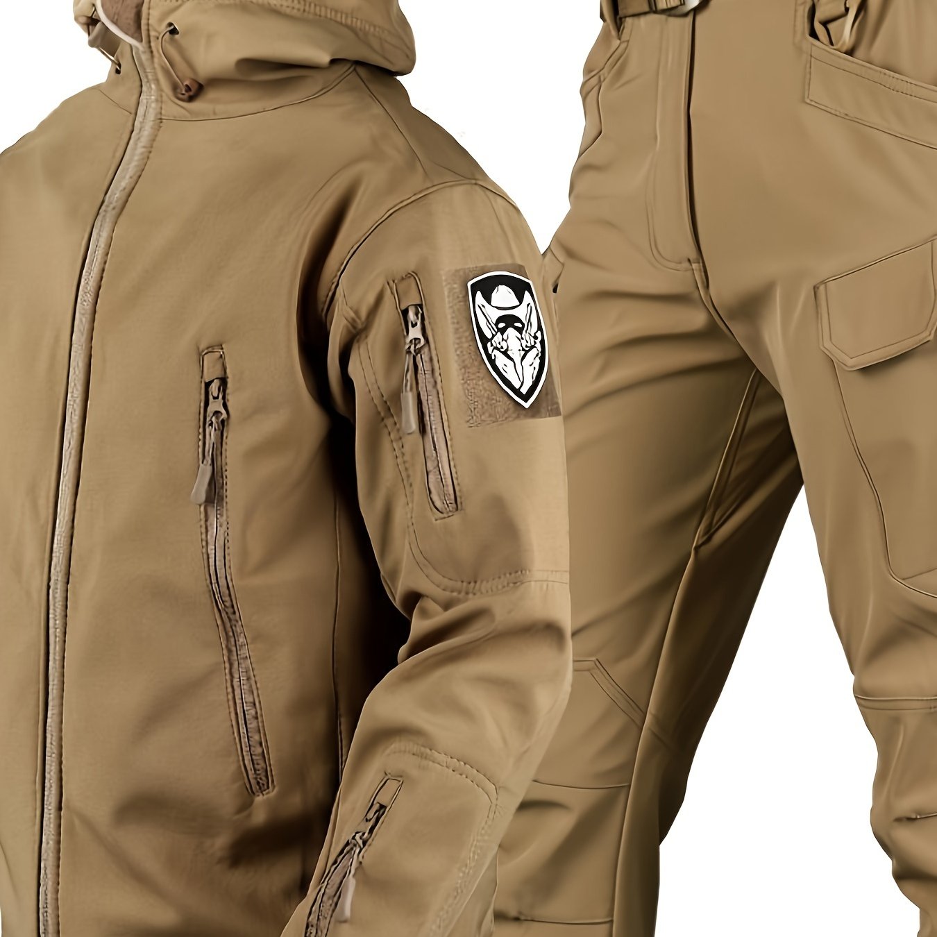 Men's Fleece Hooded Jacket & Pant Set.
