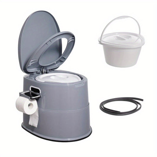 Portable Toilet for Camping with 1.3 Gal Detachable Inner Bucket.