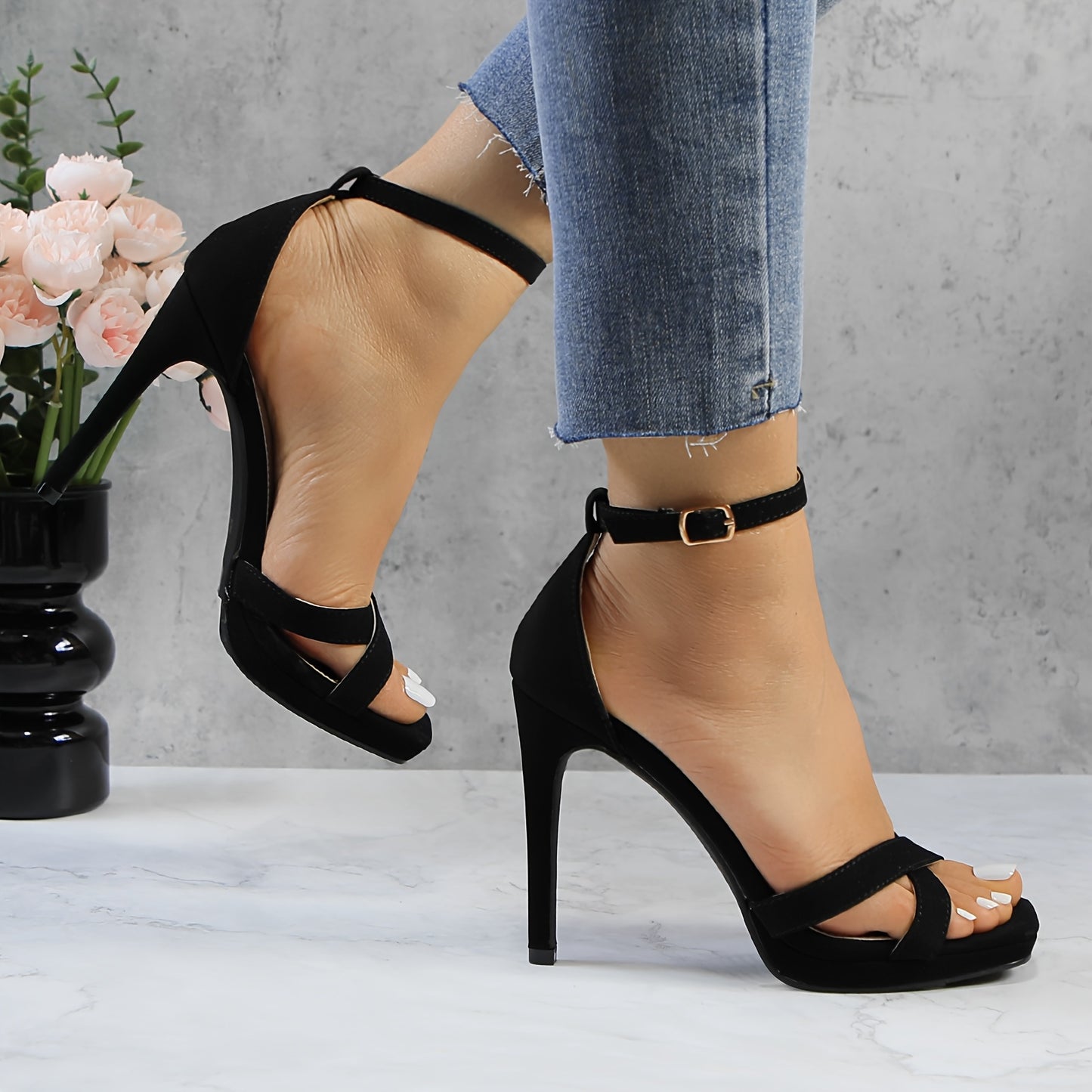 Women’s Stiletto Heel Ankle Strap Sandals