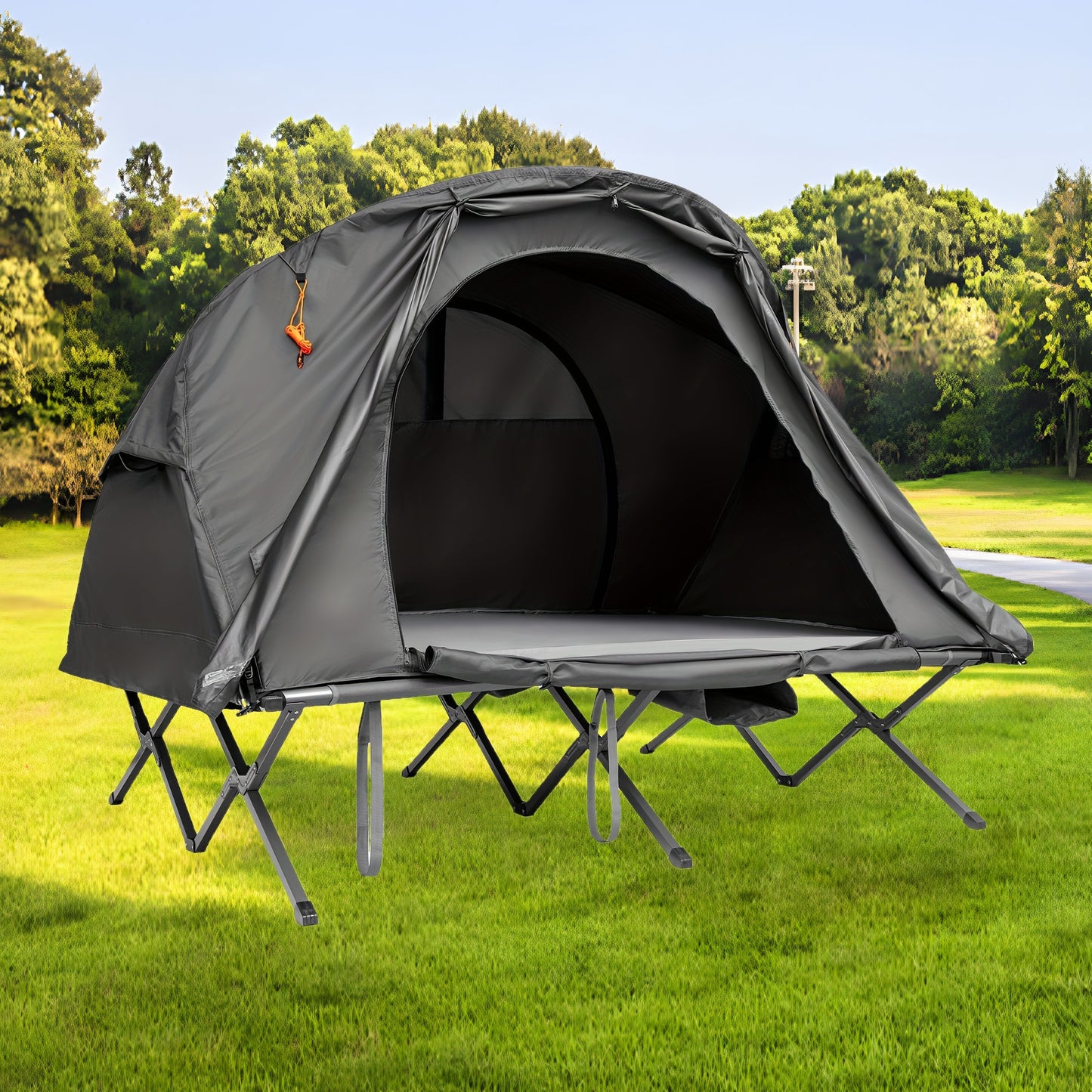 2-Person Outdoor Camping Elevated Tent W/ External Cover Read More