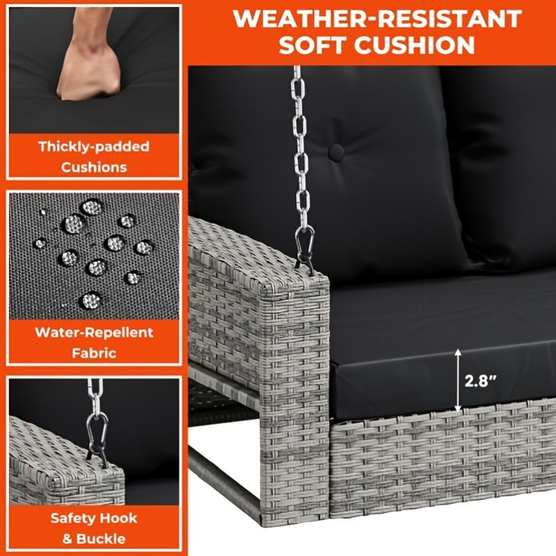 Wicker Hanging Porch Swing Lounge Read More