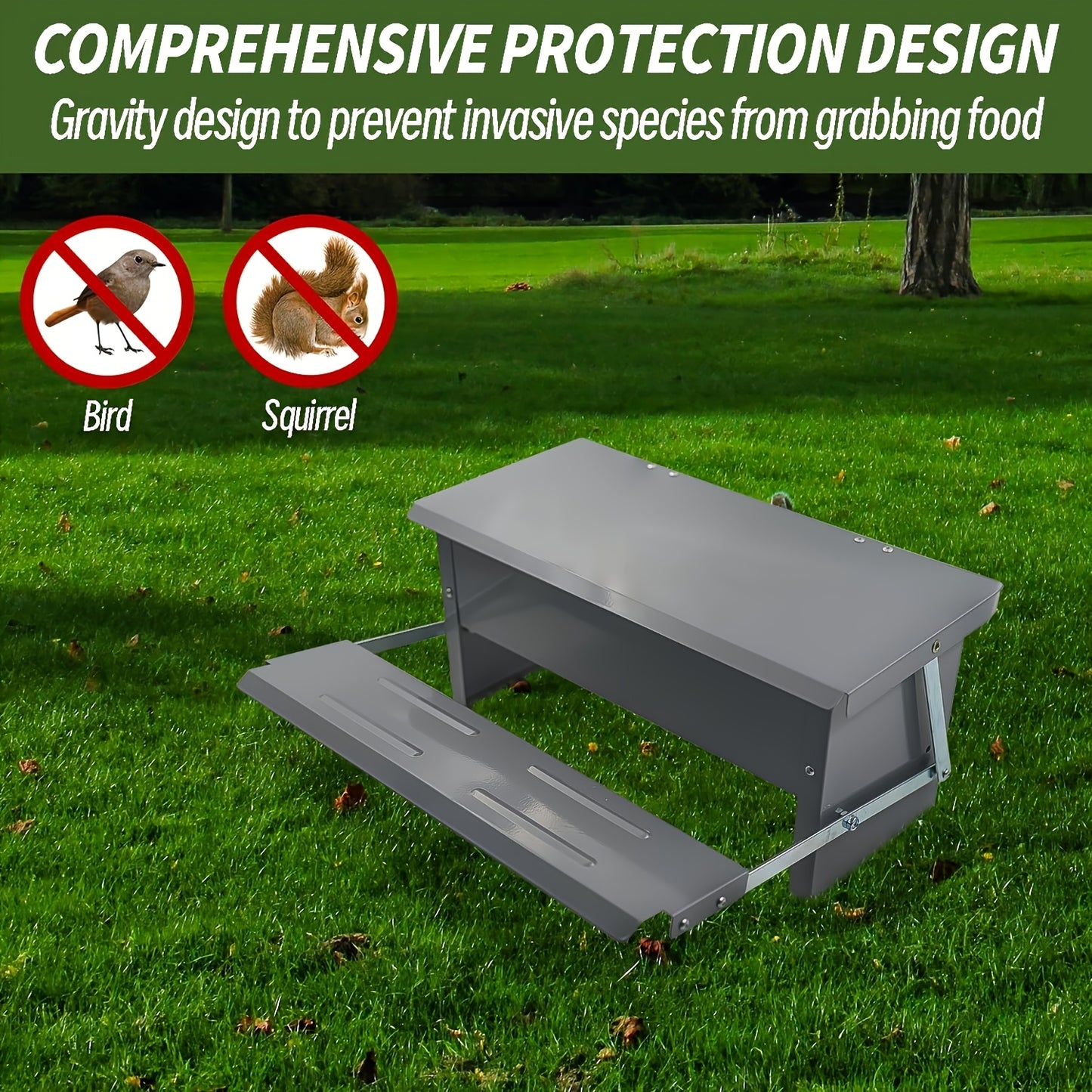 Automatic Long Lasting Galvanized Poultry Feeder With Rain Cover