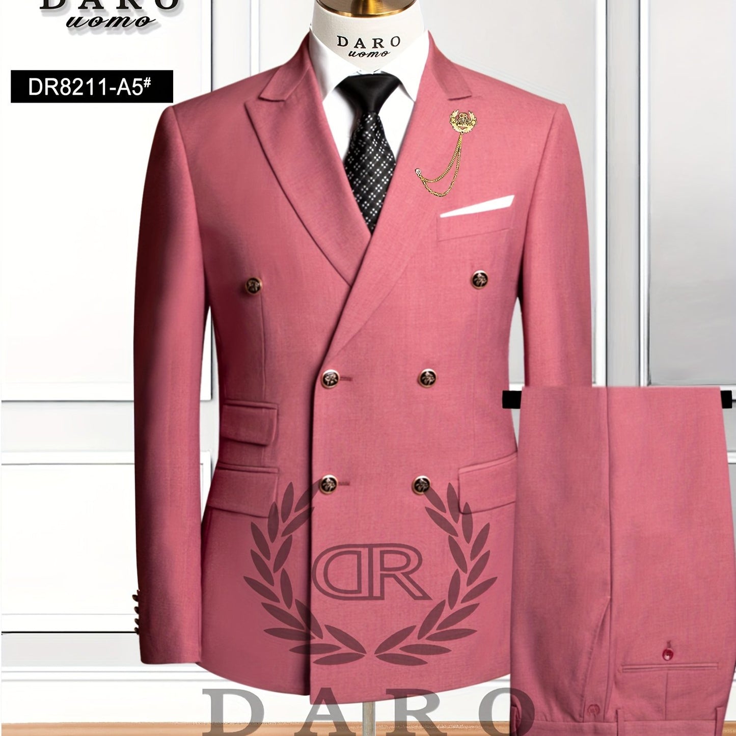 Men's Double-Breasted Blazer - Tailored Fit Suit Coat Read More