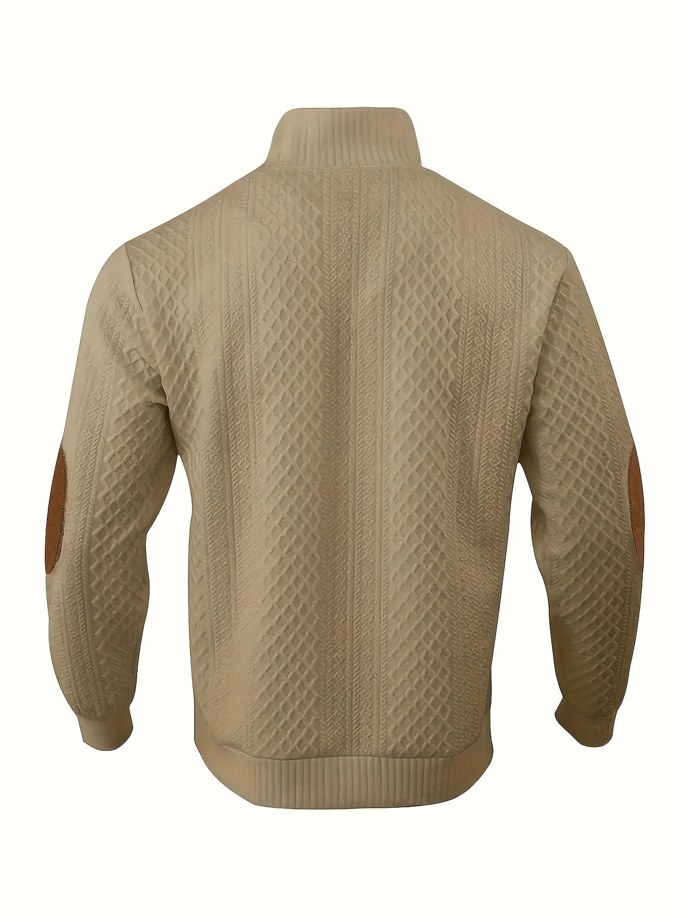 Men's Warm Shirt Soft Beige Knit,