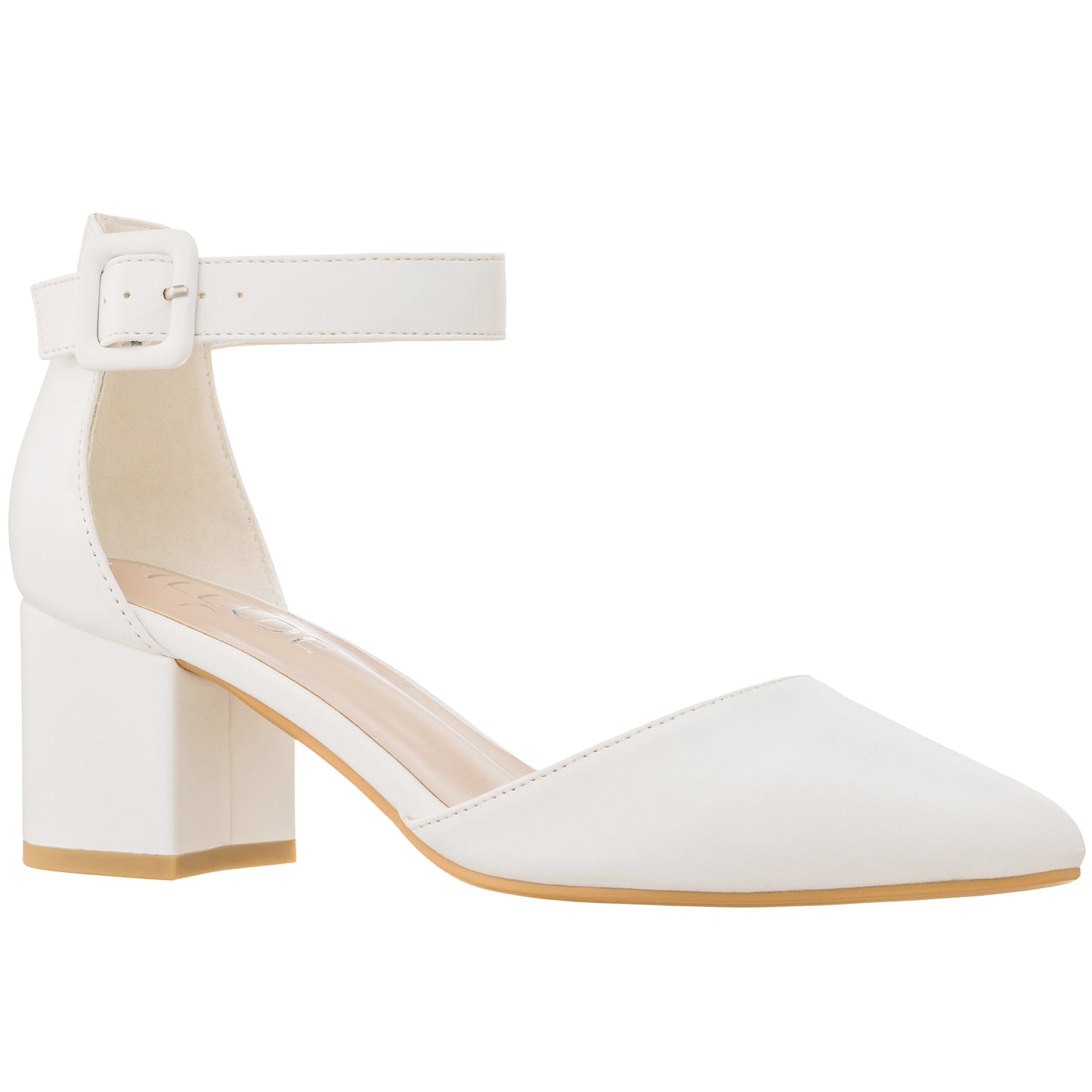 Women Point Toe Chunky Heeled Ankle Strap Elegant Pumps See More