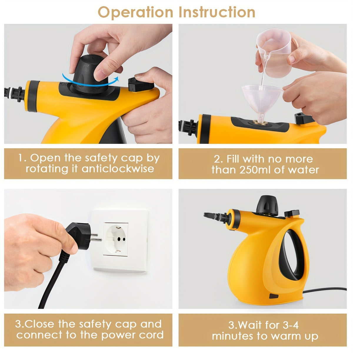 Home and Car Handheld Steam Cleaner.