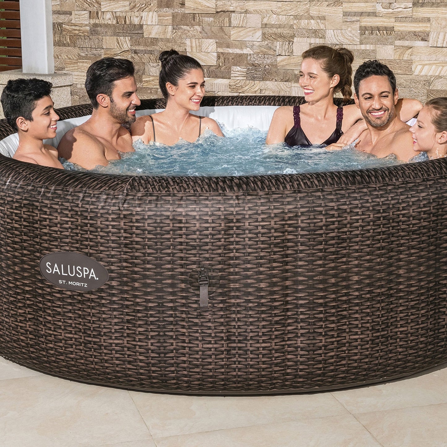 Portable Inflatable Hot Tub Spa with Energy Sense Cover