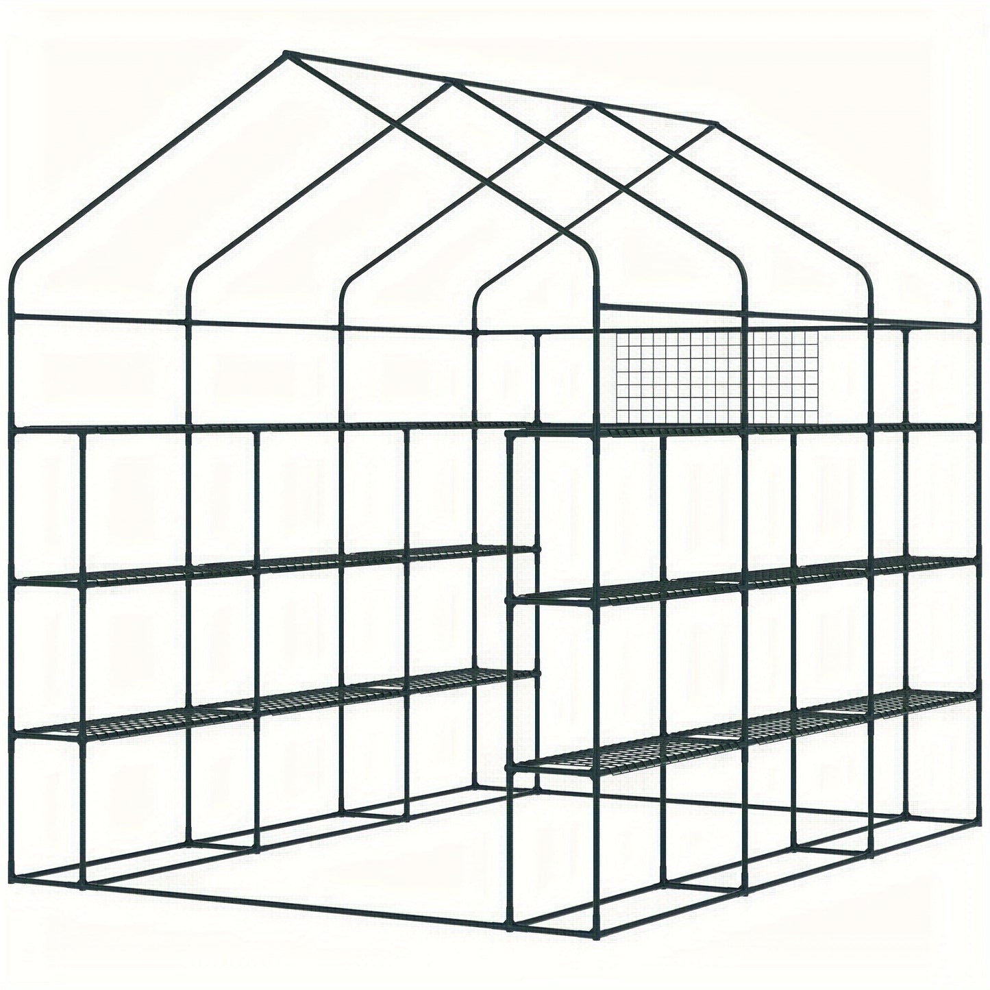 8' X 6' X 7' Walk-in Greenhouse With Mesh Door And Windows, Read More