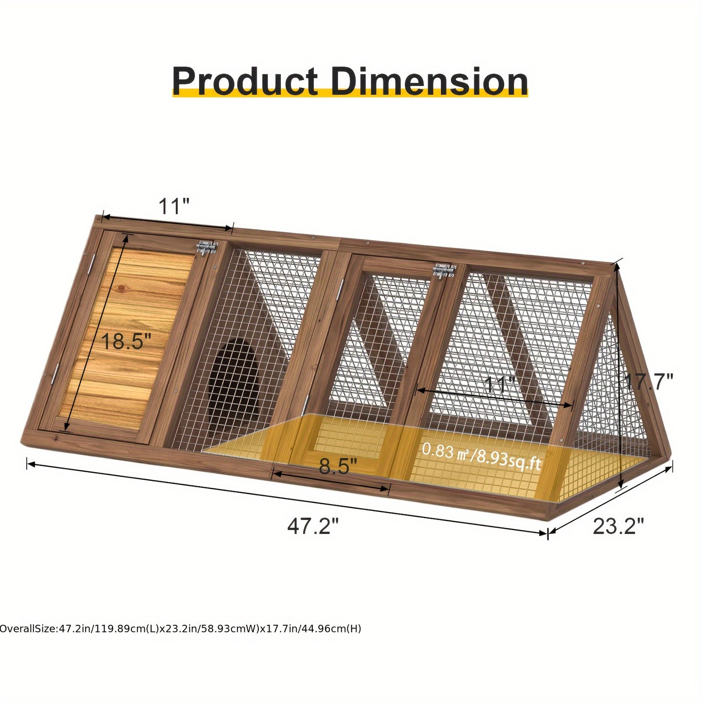 Triangle Chicken Coop - Outdoor/Indoor Use