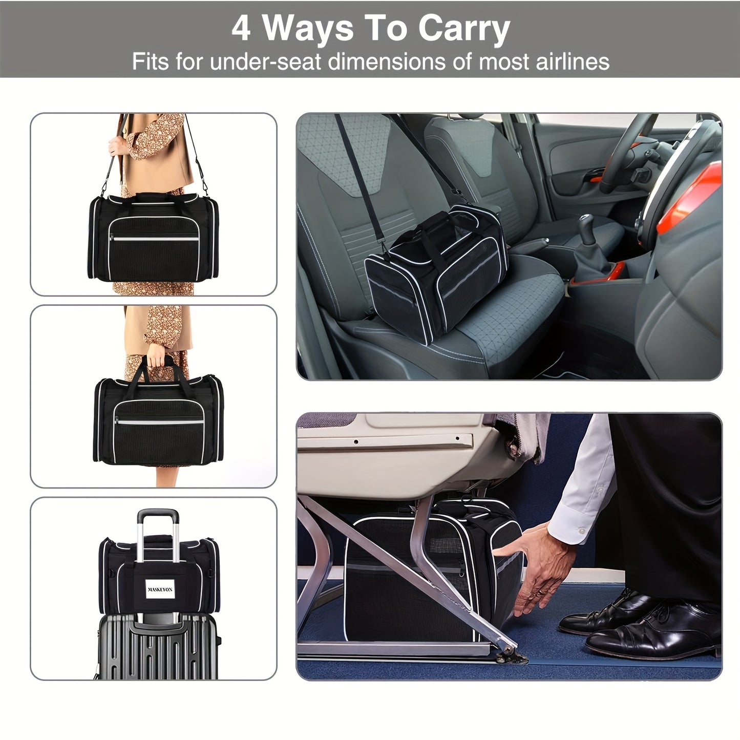 Pet Carrier Airline Approved, 4 Sides Expandable Cat & Small Dog Carrier Read More.
