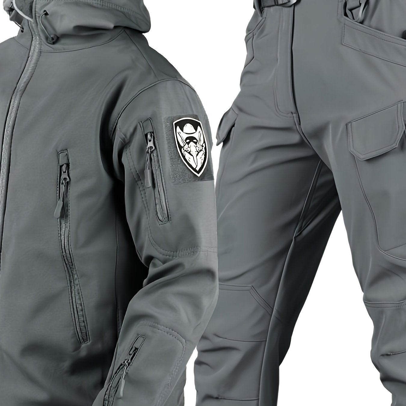 Men's Fleece Hooded Jacket & Pant Set.