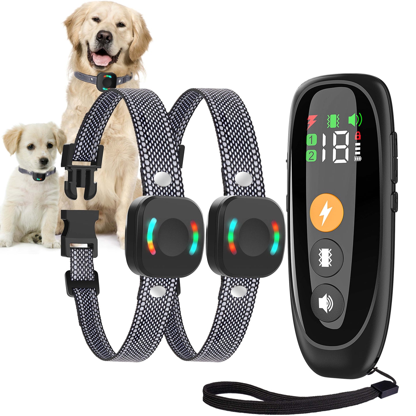 2 Dog Training Collar, 2800FT For 8-120lbs Dogs, Read More.