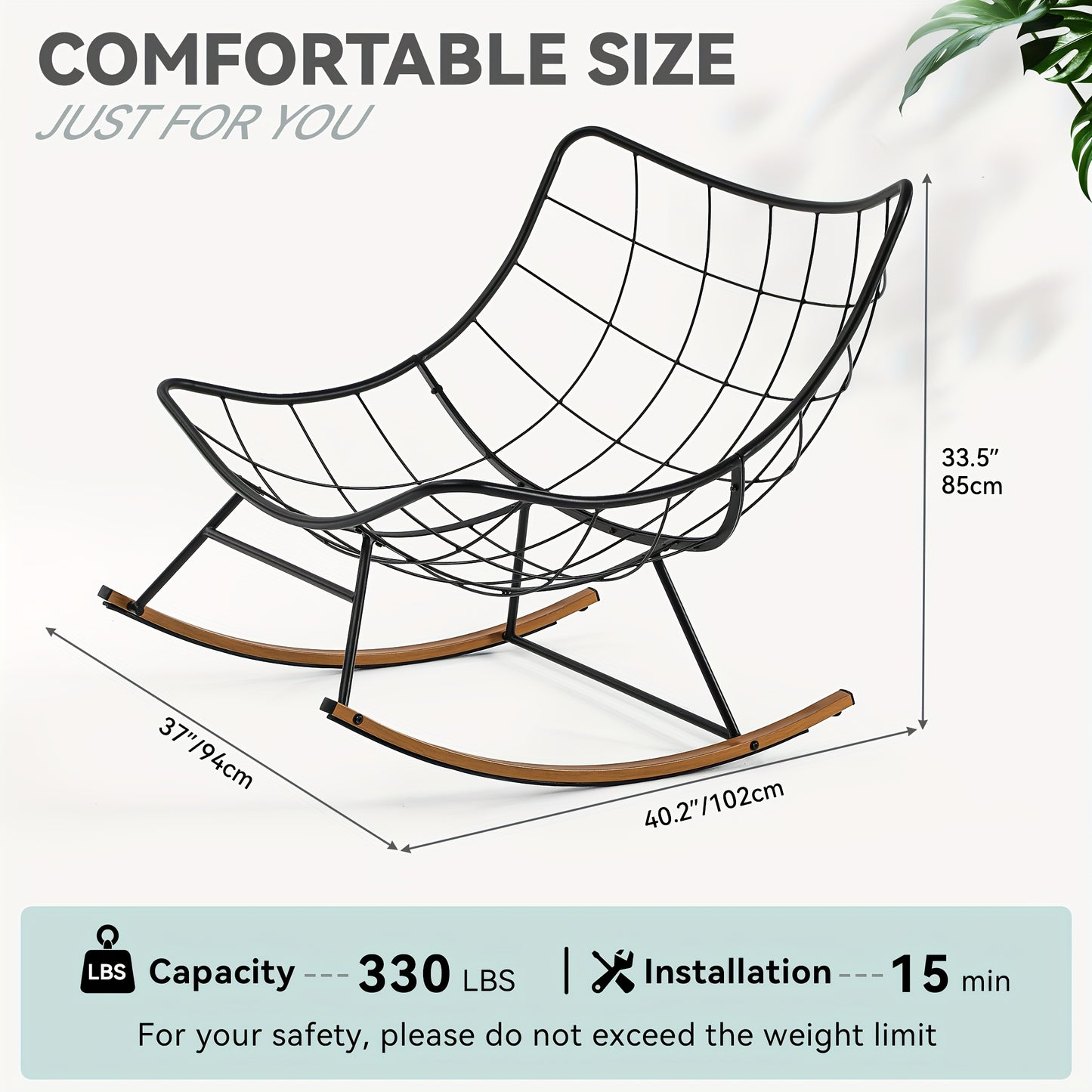 Oversized Rocking Papasan Chair with Cushion Buy 2 a His & Hers set