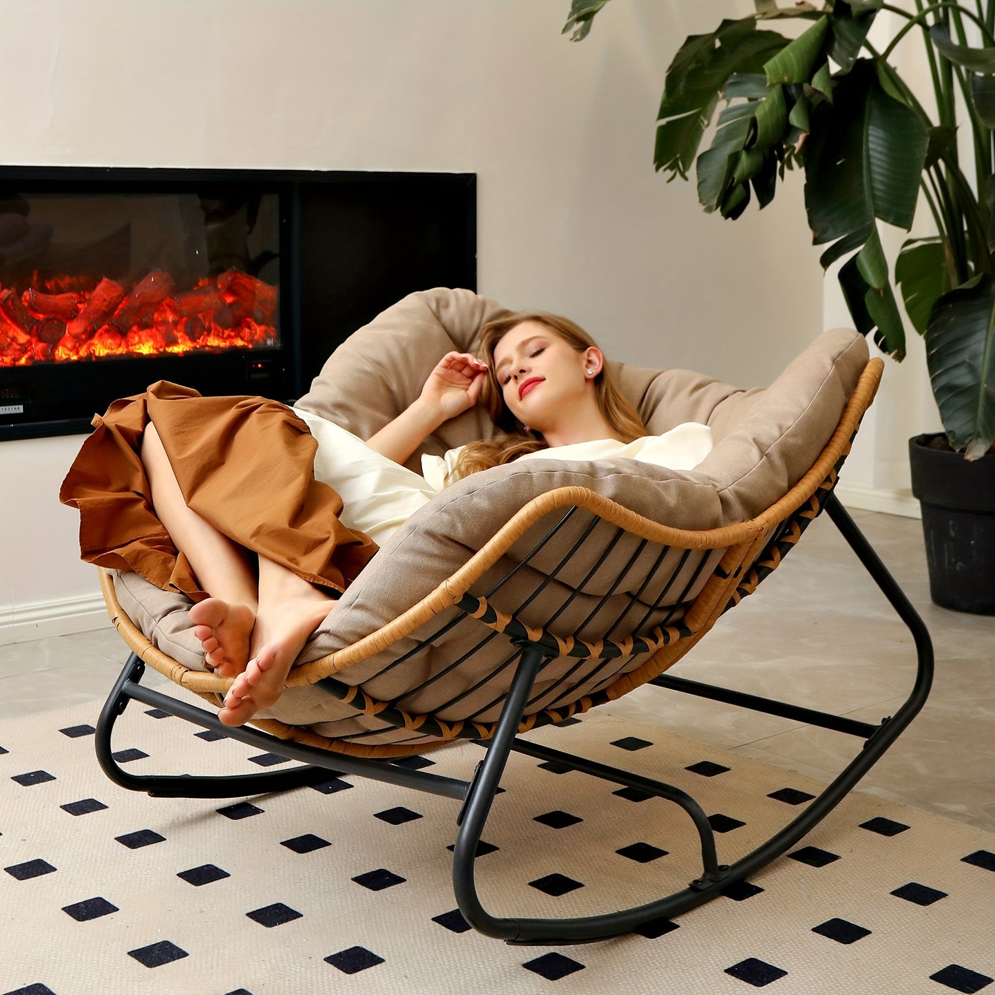 Outdoor Rocking Chair, For Living Room, Porch, Garden, Lawn