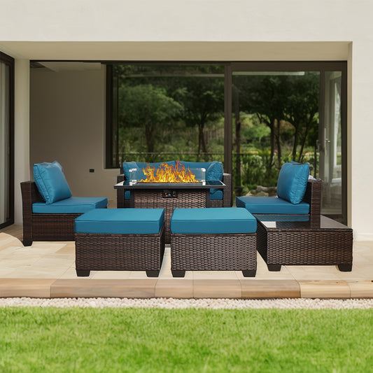 Outdoor Patio Furniture Set With Fire Pit Table