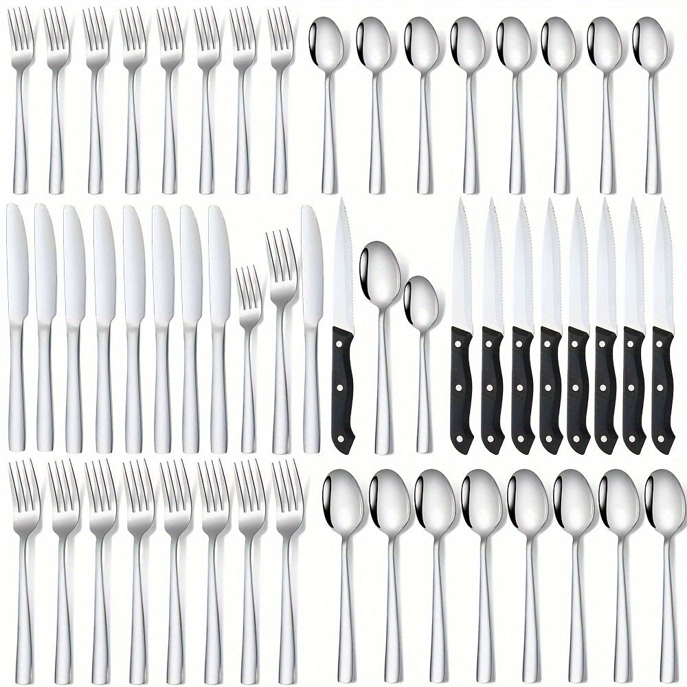 Set Of 48 Pieces Of Stainless Steel Silverware, Read More