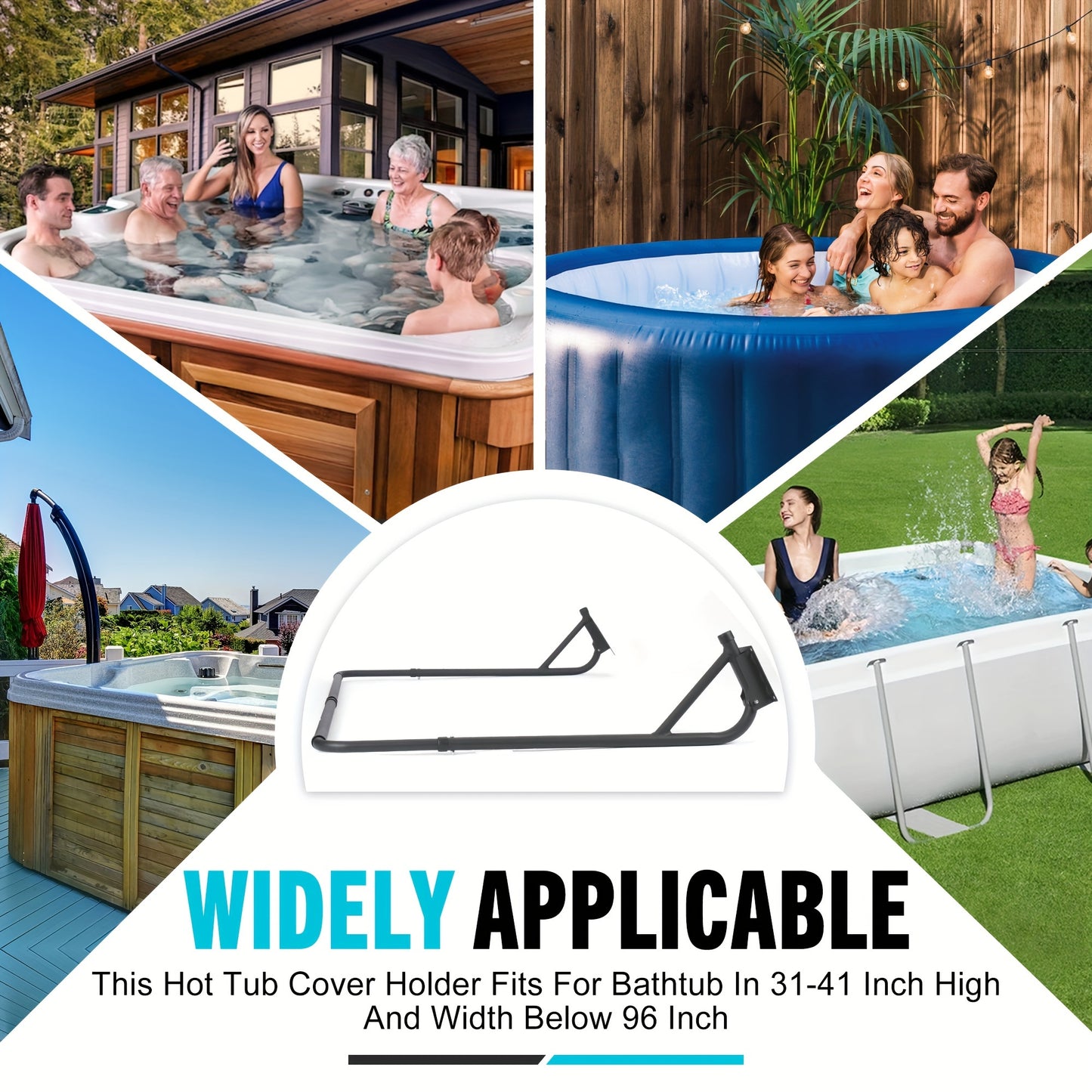 Perfect For Hot Tub Below 96 In. In Width & Height From 31 To 41 In.