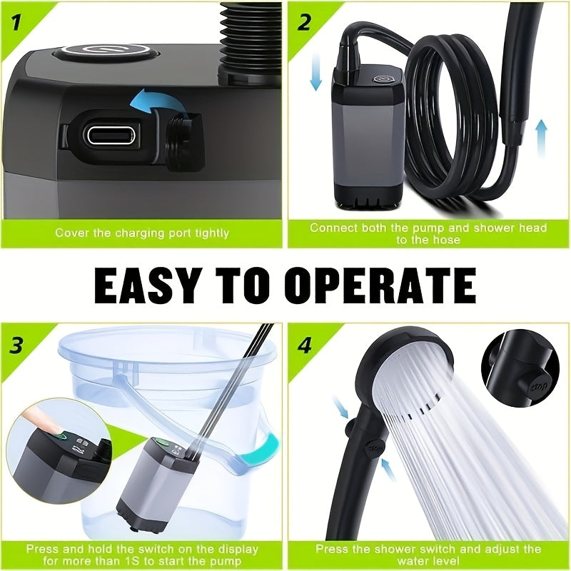 7800mAh Rechargeable Portable Camping Shower