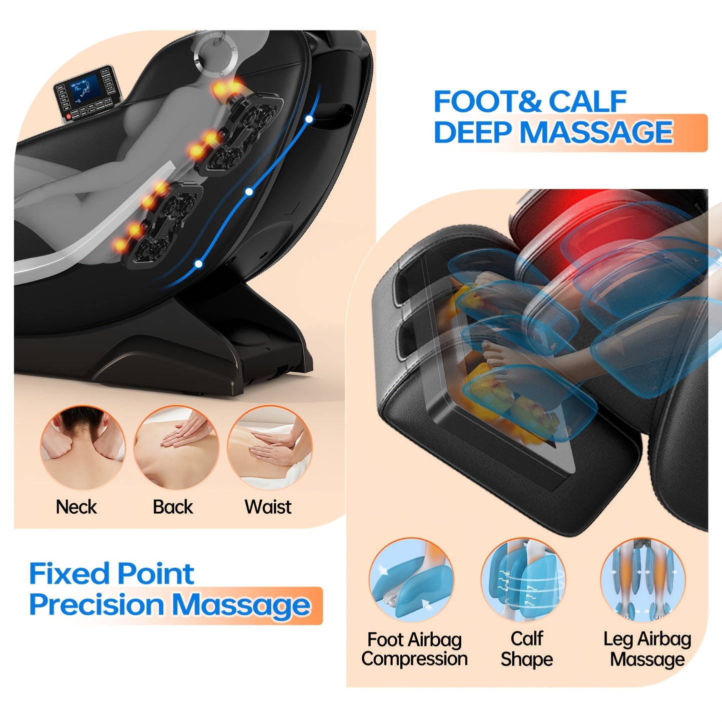 Massage Chair Full Body, Zero Gravity Deep Shiatsu Tissue Massage Chair.