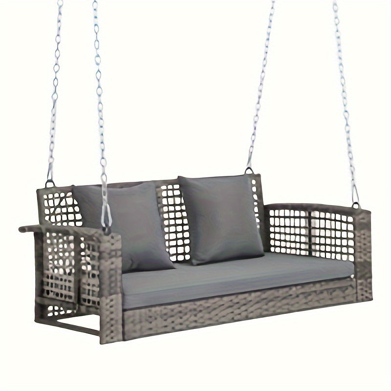 2-Person Grey Wicker Hanging Porch Swing Read More