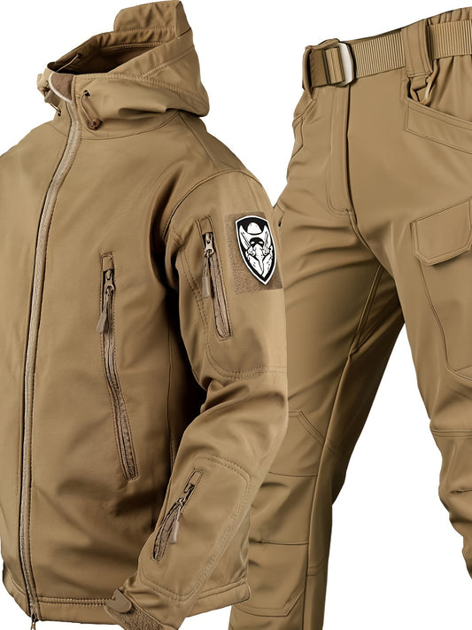 Men's Fleece Hooded Jacket & Pant Set.